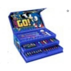 Coloring Case - SONIC - set 52pcs in paper toolbox with handle - Toys